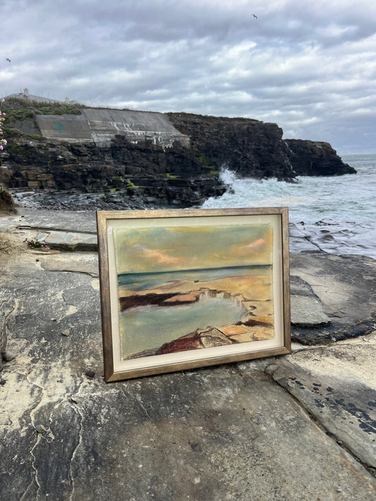 "Salt and Stone" Original in Gold Wood Frame